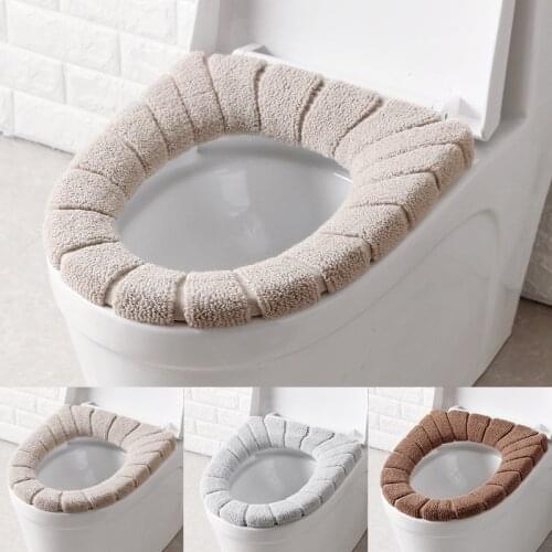 New Products Comfortable Velvet Boral Elastic Thickening Bathroom Toilet Gasket Universal Pumpkin Pattern Soft Cushion Washable