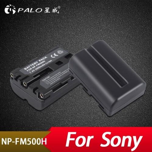 Palo 2Pcs High Quality 1800mAh NP-FM500H NP FM500H Camera Battery For A57 A58 A65 A77 A99 A550 A560 A580 Battery NP-FM500H