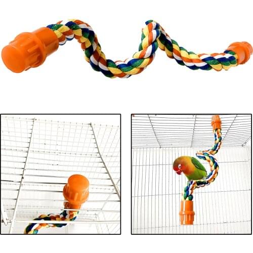 Bird Rope Perch Bird Toys Chew Perches for Parrot Budgie Parakeet Cockato Supplies Pet Toy
