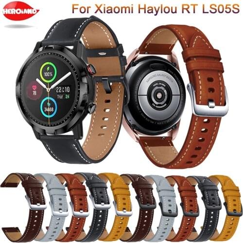 22mm Strap For Xiaomi Haylou RT LS05S Straps Watchband Wristband Leather Wriststrap Quick Releas bracelet For Haylou LS05 Correa