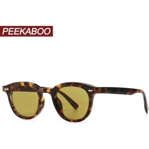Peekaboo black small sunglasses women retro leopard male sun glasses uv400 2021 summer accessories female dropshipping