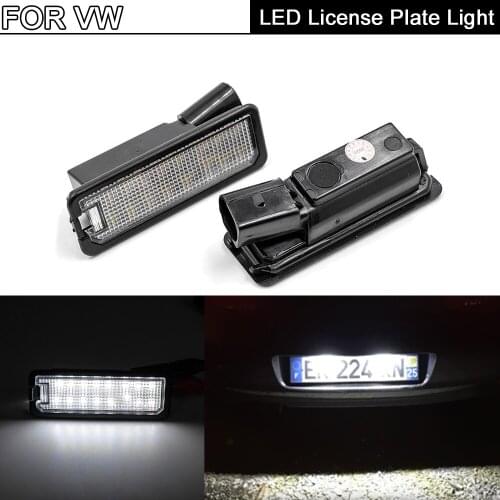 LED License Plate Light Number Plate Lamp For VW Volkswagen Amarok Passat Golf New Beetle Polo Scirocco EOS Seat Leon Toledo