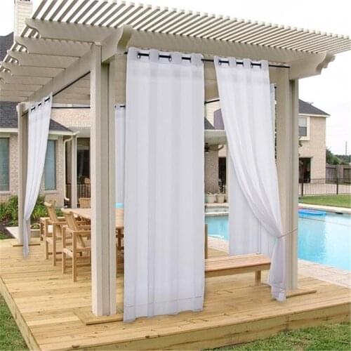 1/2Pcs Blackout Curtain Panel Drapes Outdoor Curtain Pergola Outdoor Curtain Waterproof Curtains