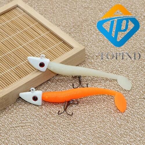 10Sets TOPIND Fishing Worms Soft rubber Tackle Swivel for Bass Fishing Fishing Lures Baits set