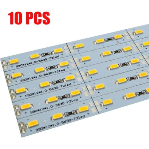 10 Pieces 0.5 Meter 36Led LED Strip Light DC 12V SMD 5730 5630 LED Hard Rigid Bar Light for Showcase Under Cabinet Light