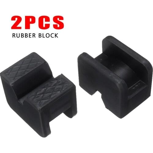 2pcs Black Rubber Auto Car Lift Jack Pad Jacking Pad Universal Rubber Buffer Block Repair Tool Kit Parts