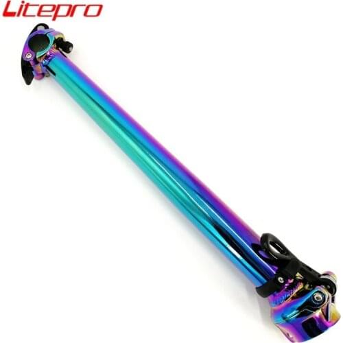 412 Folding Bike Stem 40cm Left Fold Quick Release Aluminum Alloy Colorful Bicycle Stems Tube Litepro