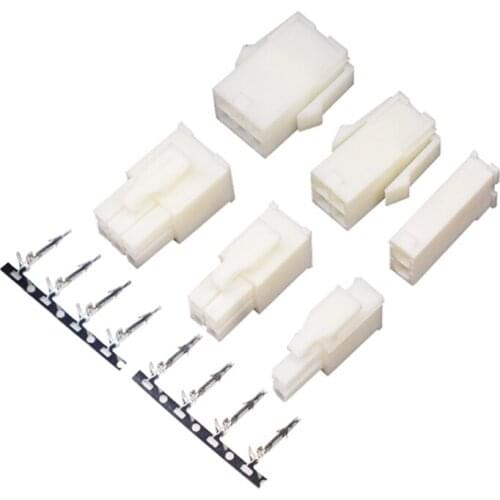 5set/lot 4.14mm 2/4/6/8 pin Automotive 4.14 Electrical wire Connector Male Female cable terminal plug Kits Motorcycle car