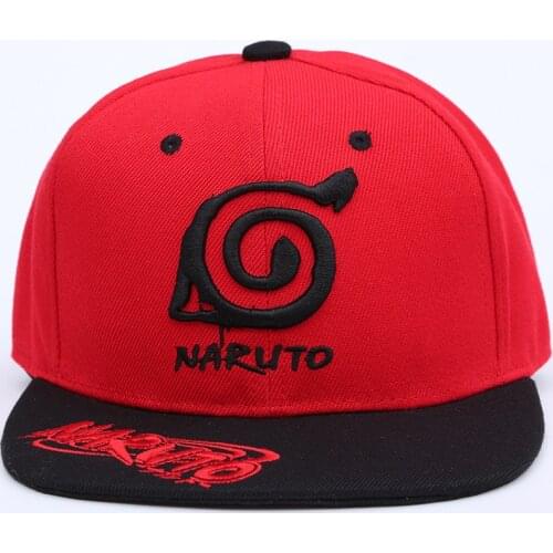 Naruto Sasuke Konoha Village Logo Cool Outdoor Snapback Embroidery Baseball Cap Hats Unisex Cosplay Props Accessories Gift Fans