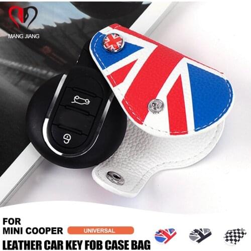 Car styling~For Mini Cooper14 - 16 years New model F55 / F56 / F54 Accessories Car Genuine Leather Key Bag Case Cover
