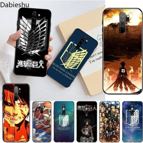 Anime Japanese attack on Titan Bling Cute Phone Case for Redmi Note 9 8 8T 8A 7 6 6A Go Pro Max Redmi 9 K20 K30