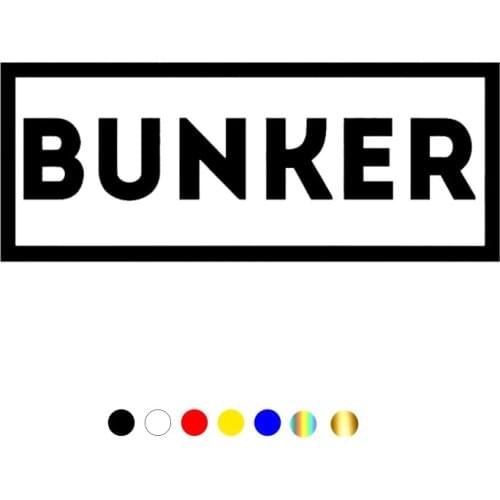 CS-10608# Various Sizes Vinyl Decal BUNKER Car Sticker Waterproof Auto Decors on Truck Bumper Rear Window