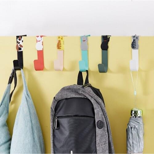 Kitchen Bedroom Non-Stick Door Back Hook Towels Clothes Bathroom Storage Hanger Hook Back Door Hanging Holder Accesories