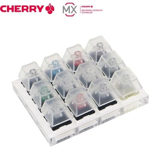 For Cherry 12 MX Switches Keyboard Tester Kit Clear Keycaps Sampler PCB Mechanical Keyboard with Keycap Puller and Switch O Ring