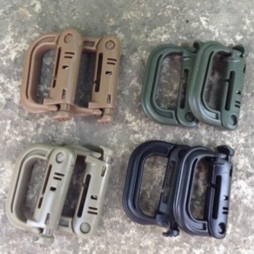 5Pcs/lot Outdoor camping tool D type ITW Grimloc MOLLE Locking EDC tactics backpack hanging Webbing hook Buckle for hiking FW007