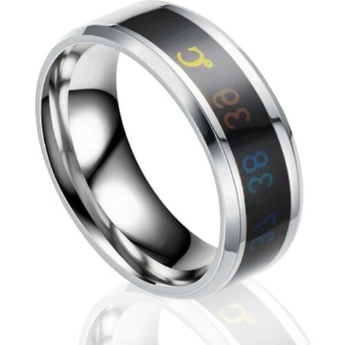 Ring for Lovers Smart Temperature Ring Mood Temperature Display Men Women Ring Perfect Gift Delicate Elegant