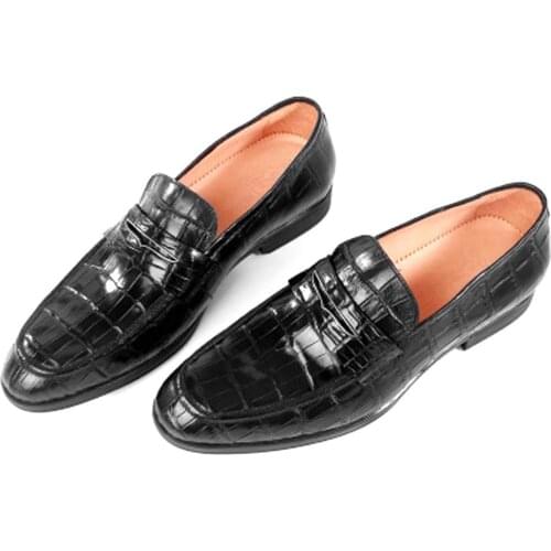 Sanpijiang crocodile Man shoes crocodile business leisure crocodile Wedding dress youth men dress shoes formal shoes