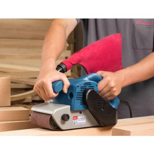 100*610mm Belt Sander 1200W High Power Woodworking Sander 100*610mm Sandpaper Grinder (Including Dust Bag)