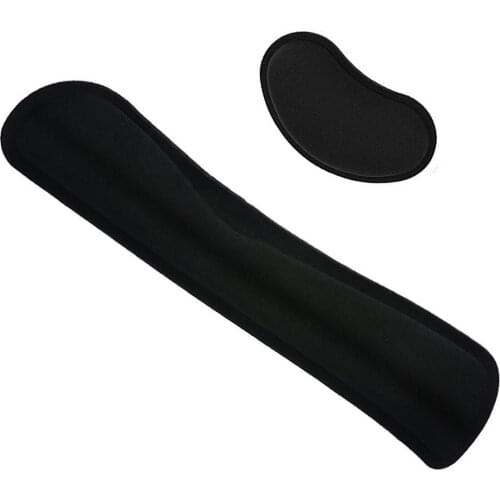 Nosii 2pcs/Set Mechanical Keyboard Wrist Rest Pad Mouse Wrist Rest Pad Ergonomic Memory Foam Set Comfort Mouse Pad