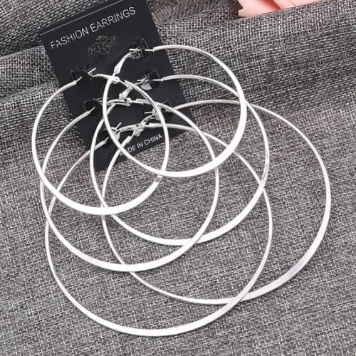 Fashion Ladies Earrings Circle Shaped Earrings Gold 3 Pairs / Set of Retro Women Earrings Round Trendy Alloy HJUEY