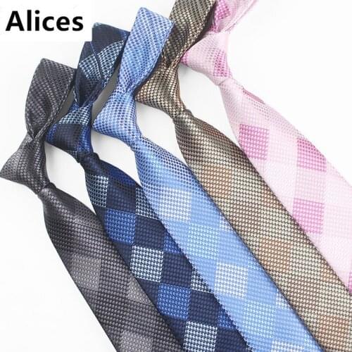 Mens Ties Formal Dress Business Width 7cm Lattice Plaid Check Jacquard Suit Tie Spot Factory Seller Custom Wholesale