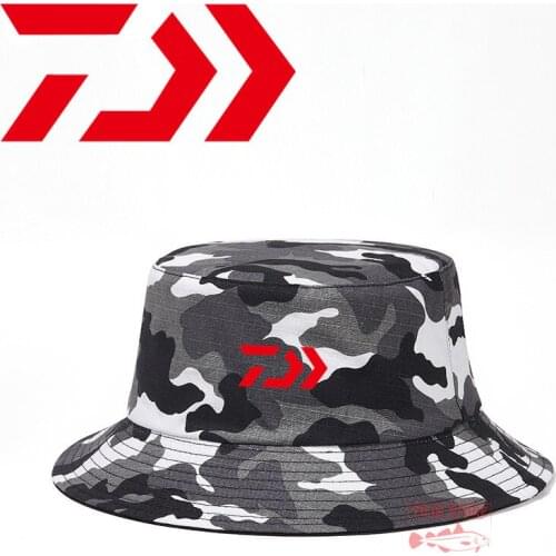 2021 New DAIWA Fishing Hat Mens Summer Outdoor Fishing Sunscreen Breathable Mountaineering Hat Camouflage Sun Hat Fishing Hat