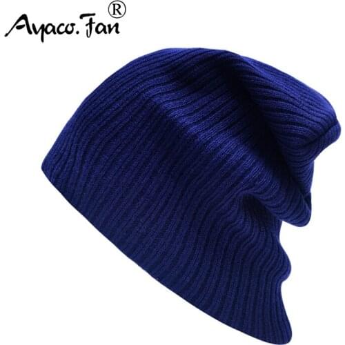 New Autumn Winter Caps for Women Men Cute Solid Striped Warm Soft Knitted Hats Knit Cap Womens Skullies Beanies Bonnet Hat