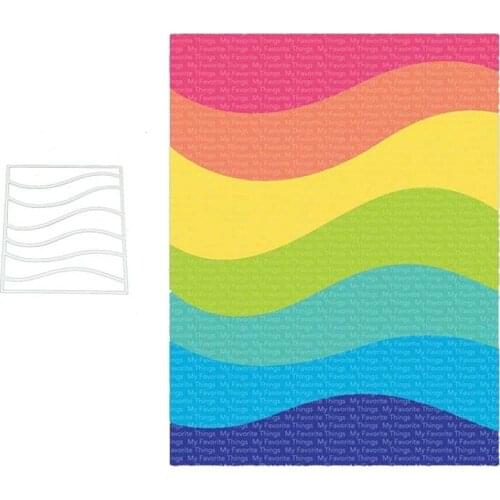 2021 New Arrival Stripes Background Frame Metal Cutting Dies for Scrapbooking Craft Die Cut Stencil Mould Sheet Decor Template