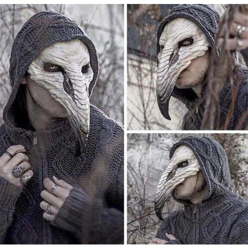 New Steampunk Plague Doctor Mask Cosplay Long Nose Bird Beak Latex Masks Carnival Masquerade Halloween Party Costume Props