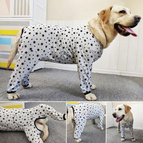 Pet clothes suitable for large dogs/cotton stretch thin lightweight hedging pet pajamas/full-cover dog pajamas/big dog onesies