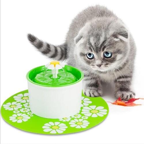 Pet Water Feeder Automatic Roundness Drinker Mat Food Grade Silicone Non-slip Water Pad Dog Cat Daily Supplies diameter33.7CM