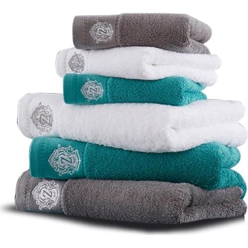 AHSNME Peacock Blue 100% Cotton Beach Towel Luxurious Large Bath Towel SPA Sauna beauty small towel face towel salon Custom LOGO