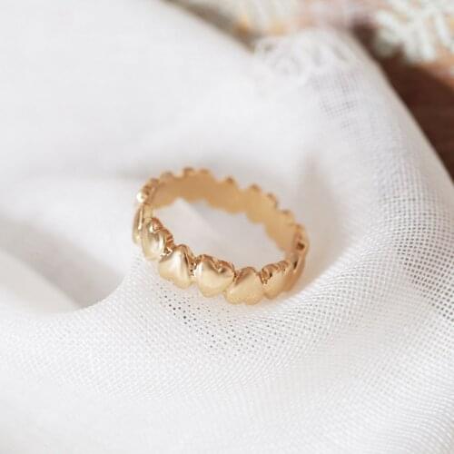 Popular Accessories Metal Love Jewelry Simple and Cute Heart-shaped Ladies Banquet Ring for Women Whole Sale