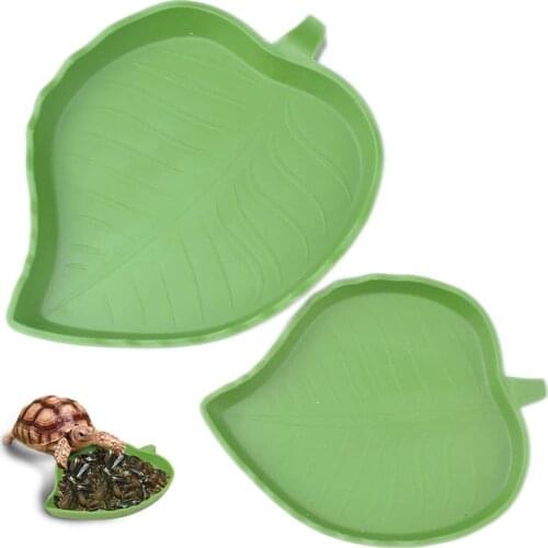 Tortoise Lizard Crawler Bowl Basin Water Fountain for Turtles,Amphibians Reptiles Feeder Plastic Reptile Terrarium Feeding Basin