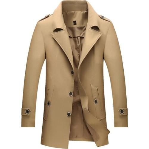 Size Mens Windbreakers Plus Trench Coat Men Korean Windbreaker Man Coats Mostly Male Overcoat Casaco Masculino KJ247