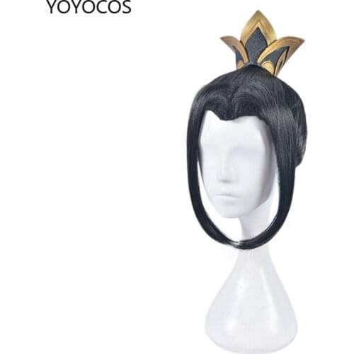 YOYOCOS Game LOL Legend of Jade Sword Ruiwen Wig Cosplay Handsome Black Short Hair Halloween Party Heat Resistant Synthetic New