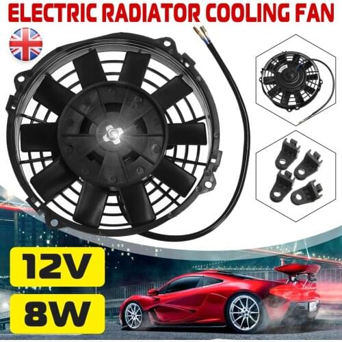 1PCS 7inch Slim Reversible Electric Radiator Cooling Fan Push Pull 12V 80W ABS plastic Cooling Fan Push Pull