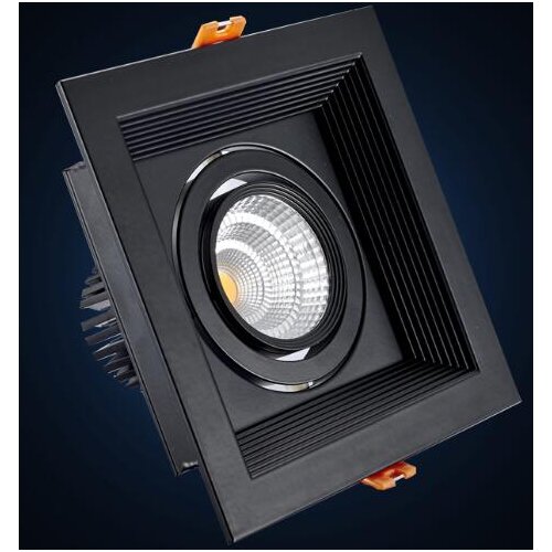 1pcs black-square Dimmable Led COB Ceiling led downlight 10w 15w rotating 110/220V Warm / white surface mounted Indoor Lighting