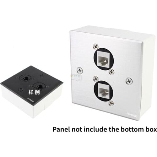1Pcs wall 86 signal box panel RJ45 network Ethernet office conference room desktop D-type module crimping and docking