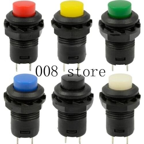 10Pcs Self-locking Push button Switch Latching ON/OFF 12mm DS-428