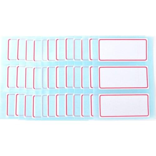 12 Sheets/Pack Write-On Index Tab Sticker Notepad Stationery Writable Name Book