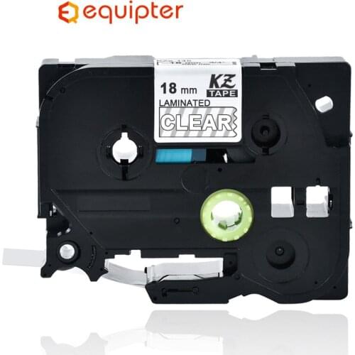 18mm tze145 White on clear label tape Compatible Brother p-touch printers tze tape laminated tze-145 tze145 tz145 tze145
