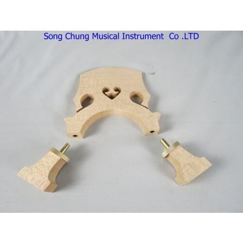 2pcs High quality regulated double bass bridge 1/4,laser precise