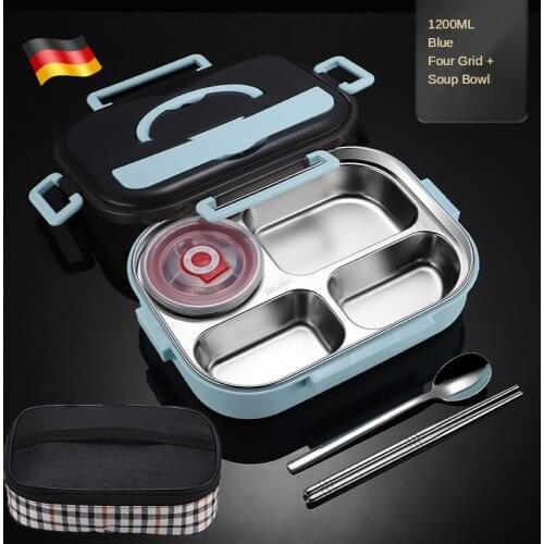 304 Stainless Steel Lunch Box Office Worker with Lid Microwave Oven Special Girl Student Heat Preservation Multi-compartment