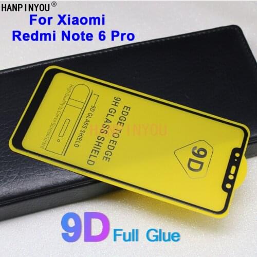For Xiaomi Redmi Note 6 Pro 6 6.26" 9D Full Glue Cover Toughened Tempered Glass Film Screen Protector Guard