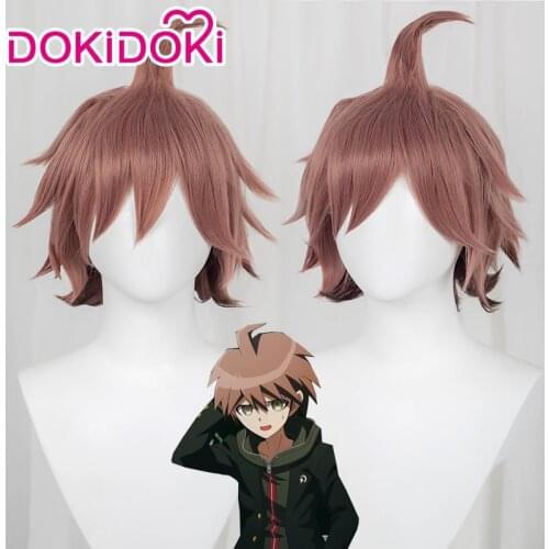 DokiDoki Game Danganronpa Cosplay Naegi Makoto Wig Men Halloween Anime Danganronpa Naegi Makoto Cosplay Wig