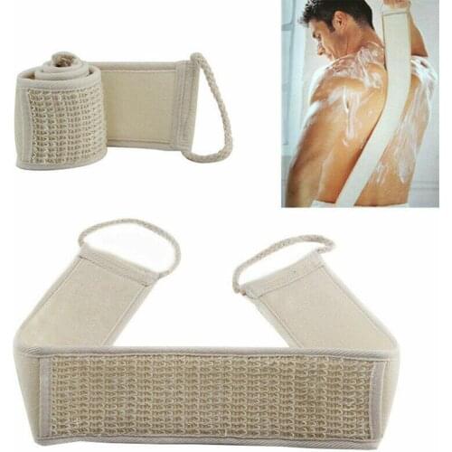 Sponge Bathing Back Strip Hot Scrubber Sponge Towel Bathroom Strap Towel Cleaning Body Back Shower Exfoliating Bath Tool R1N7