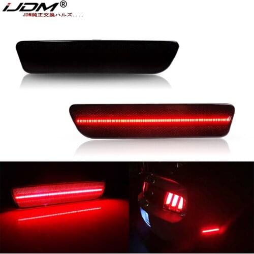 IJDM 12V Red Full LED Rear Side Marker Light For 2005-2009 Ford Mustang Sidemarker Light Replace OEM Back Sidemarker Lamps