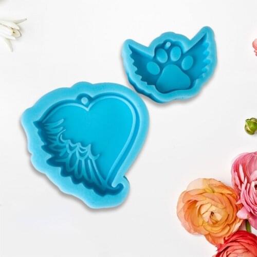 DIY Angel Keychain Silicone Epoxy Mold DIY Keychain Pendant Jewelry Crafting Mould for Valentine Love Gift Craft