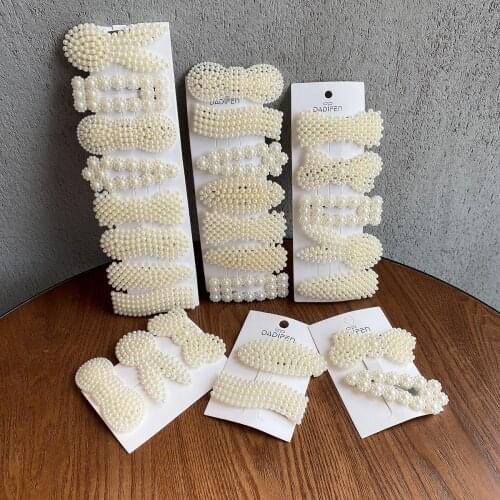 1Pc Gold Silver Color Metal Pearl Hairpins Shinning Girls Hair Clips Barrettes Headwear Hair Clamps Styling Tools Accessories